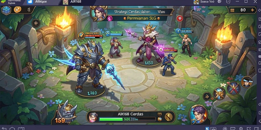Tangkapan layar gameplay <strong>AIR168</strong> menampilkan pertempuran strategis yang seru.