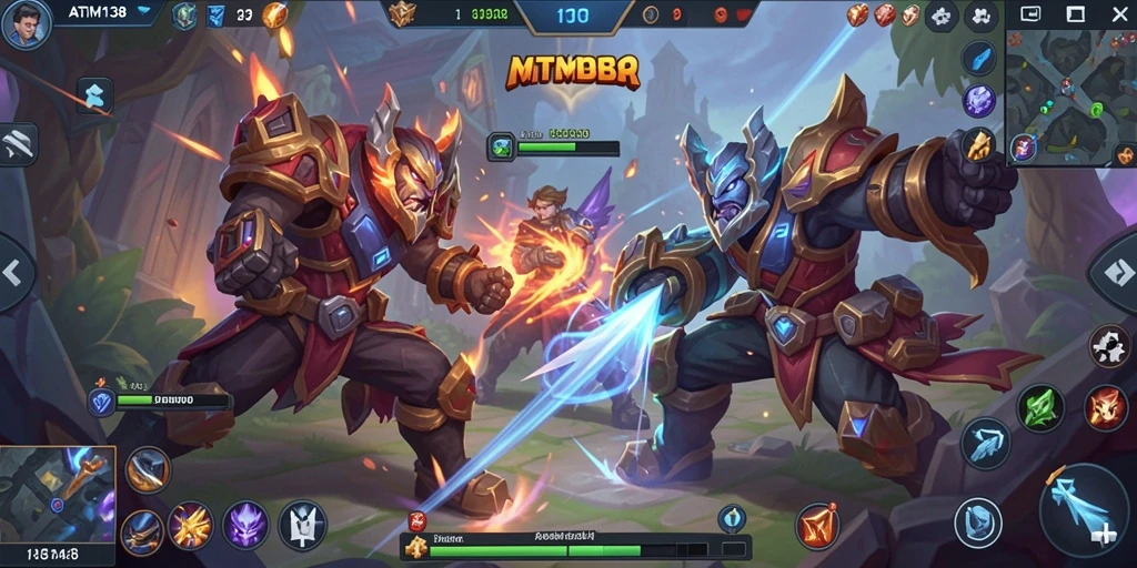 Gameplay seru ATM138 dengan pertarungan tim yang intens.