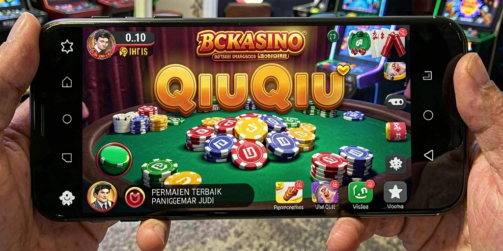 Tampilan gameplay BCKASINO dengan aksi QiuQiu yang seru.