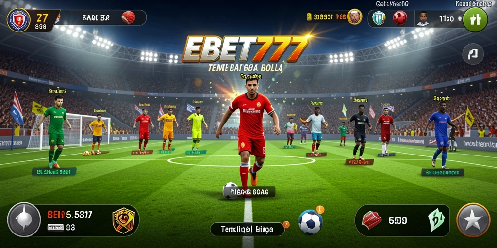 Screenshot gameplay EBET777 yang menunjukkan aksi seru di lapangan.
