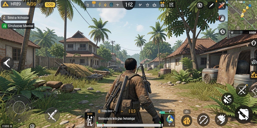 Screenshot gameplay HR89 yang menampilkan simulasi kehidupan yang realistis.