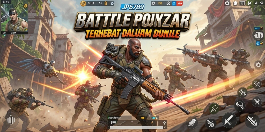 Tangkapan layar gameplay seru dalam JP6789 Battle Royale.