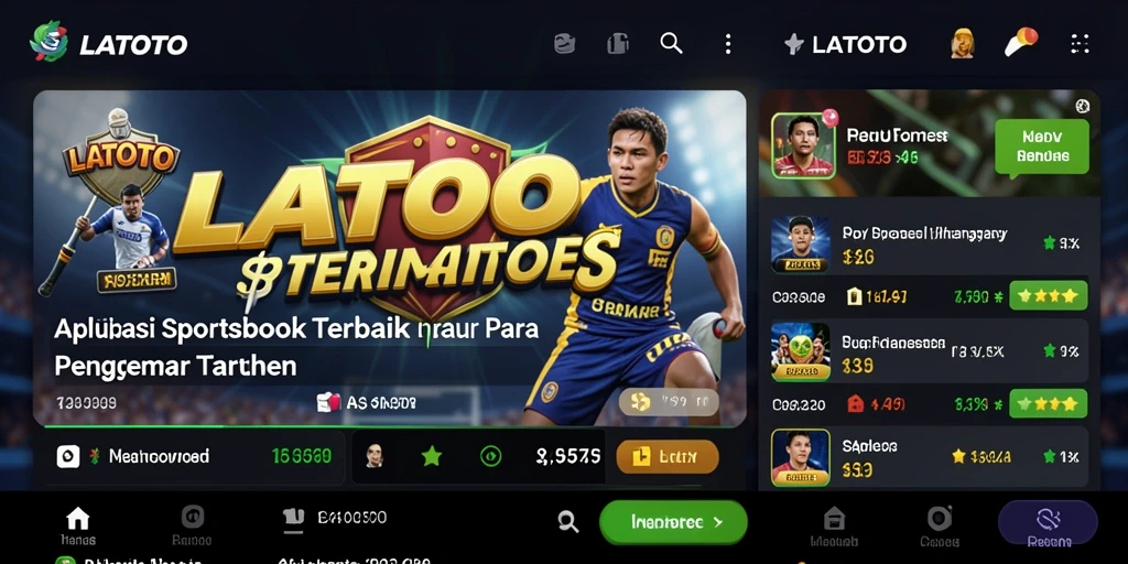 Screenshot LATOTO yang menampilkan antarmuka taruhan olahraga.