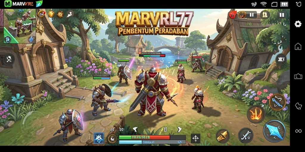 Tangkapan layar gameplay <strong>MARVRL77</strong> menunjukkan aksi strategis yang mendebarkan.