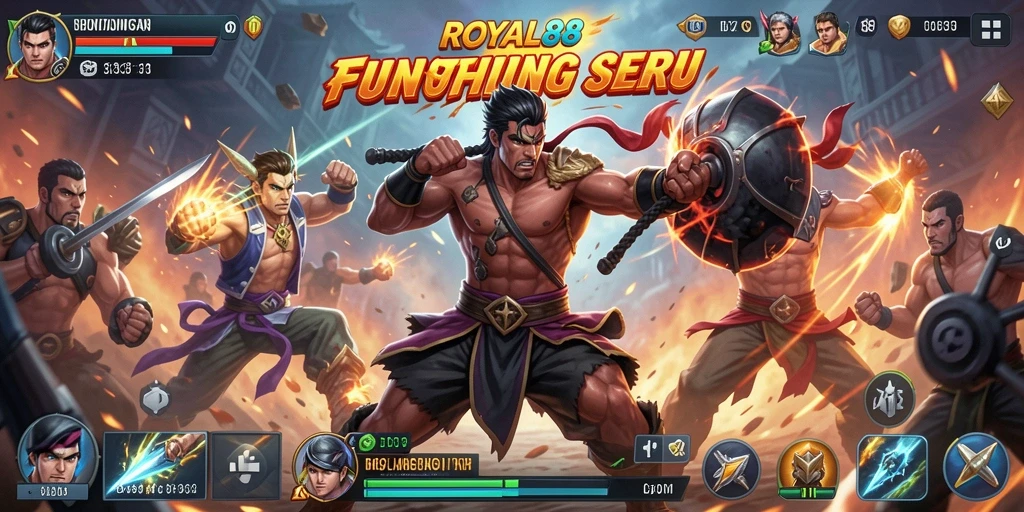 Screenshot gameplay ROYAL88 menampilkan pertarungan yang mendebarkan.