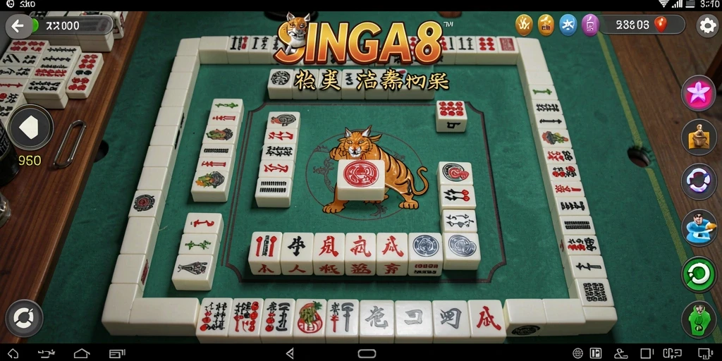 Tampilan gameplay SINGA8 yang mengasyikkan dalam Mahjong.